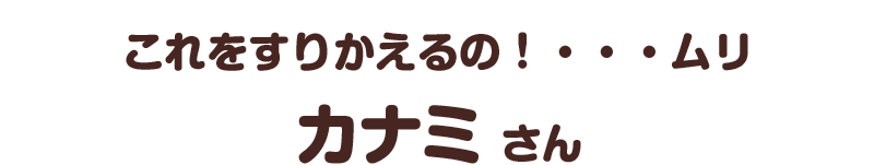 これをすりかえるの！・・・ムリ／カナミ さん