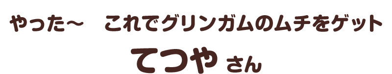 やった～　これでグリンガムのムチをゲット／てつや さん