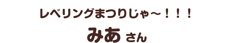 レベリングまつりじゃ～！！！／みあ さん