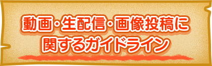 動画・生配信・画像投稿に関するガイドライン