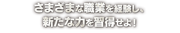 さまざまな職業を経験し、新たな力を習得せよ！