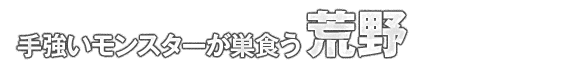 手強いモンスターが巣食う荒野